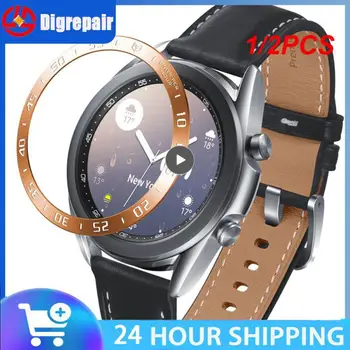 1/2PCS Pack Case Galaxy Watch 3 45mm 41mm tok + Beframe gyűrű hurok + edzett üveg képernyővédő fólia Galaxy Watch 3