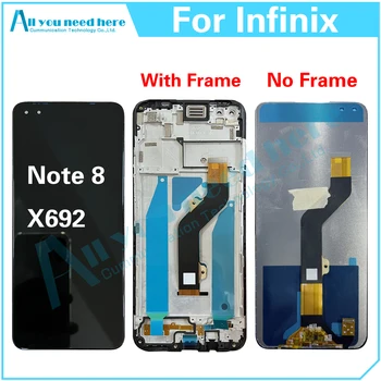 100% AAA teszt Infinix Note 8 X692 LCD kijelző érintőképernyős digitalizáló szerelvény javítási alkatrészek cseréje