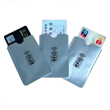 1db/ 10db alumínium fólia demagnetizálásgátló kártyafedél RFID árnyékoló táska NFC hitelkártya lopásgátló kefe azonosító kártyavédő
