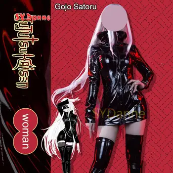 2023 Új anime Jujutsu Kaisen Gojo Satoru női cosplay jelmez női bőr harisnya egyenruha öltöny party karnikus ruha