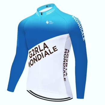2024 AG2R hosszú ujjú kerékpáros mez Nyári tavaszi mez mtb tricota ciclismo hombre maillot cyclisme homme kerékpár ruházat