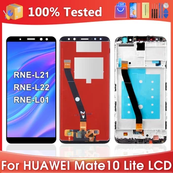 5.9''HUAWEI Mate 10 Lite esetén Az eredeti Nova 2i RNE-L21 L22 L01 L02 LCD kijelzős érintőképernyős digitalizáló szerelvény cseréje