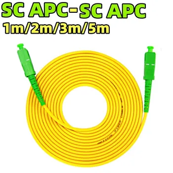 50PCS jumper SC APC - SC APC egymódusú optikai szálas patch kábel 3,0 mm-es PVC G657A SM FTTH optikai kábel 1M/2M/3M/5M