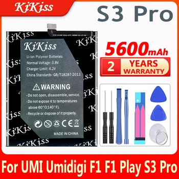 5600mAh akkumulátor UMI Umidigi F1 / F2 / F1 Play / S3 Pro mobiltelefon-csereakkumulátorhoz UMI Umidigi F1 / F2 / F1Play / S3Pro