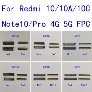 5db 40 50 60 tűs LCD kijelző képernyő FPC csatlakozó Xiaomi Redmi 10 / 10C / 10A készülékhez Megjegyzés 10 Note10 Pro 4G 5G USB töltőtöltő FPC