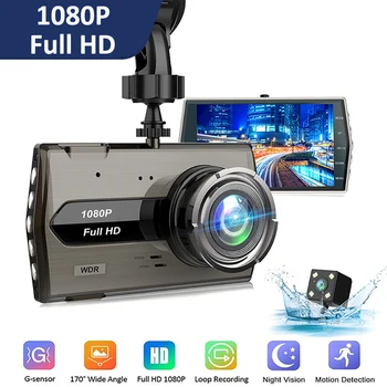  Autó DVR Full HD 1080P műszerfalkamera kamera meghajtó videó felvevő éjjellátó autó kiegészítők parkoló monitor Auto Registrar