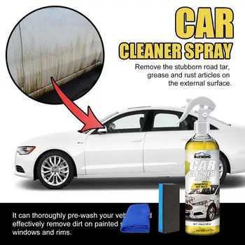  Autósülés-tisztító 100ml tisztító oldat Bőrtisztító szivaccsal Törölközővel az autó belső teréhez Folt- és szageltávolító spray