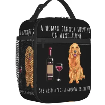 Belga Malinois és bor vicces kutya Hőszigetelt uzsonnás táskák Kisállat kiskutya szerető Ebédtároló Camping utazási tároló Élelmiszerdoboz