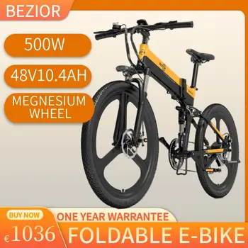 Bezior X500PRO elektromos hegyikerékpár 26inch magnézium kerék 48V10.4ah 500W összecsukható kerékpár maximális sebesség 35 km / h