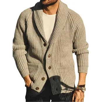 Cardigan pulóver férfi vastag vékony szabású pulóver kabát pulóverek kötöttáru Kiváló minőségű őszi alkalmi Cardigan férfi pulóver kabát