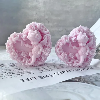 DIY szeletelt torta forma virág rózsa szerelem szív angyal baba fondant szappan gyertya cupcake csokoládé sütőeszköz forma