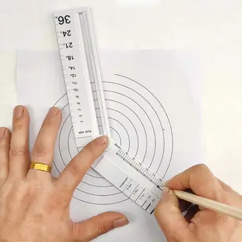 Egyszerű stílusú tanuló 30cm szögmérő rajzeszköz Iránytű párhuzamos vonalzó Téglalap vonalzó