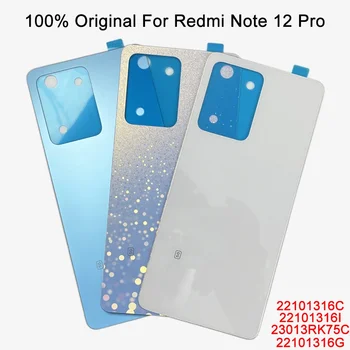  eredeti Xiaomi Redmi Note 12 Pro akkumulátorfedélhez Hátsó üvegház hátlap Redmi 22101316C hátsó elemtartóhoz