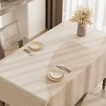 Fa stílusú pamut kender vízálló étkezőasztal szövet téglalap alakú teaasztal terítő