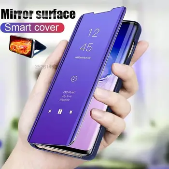 For Honor 50Lite Case Smart Mirror Flip Phone Tok Huawei Honor50 Honer Honar Xonor 50 Lite mágneses állványfedél Coque
