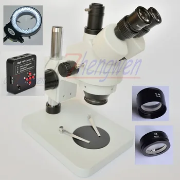 FYSCOPE 38MP 60SPF HDMI kamera 3.5X-90X asztali oszlopállvány zoom Trinokuláris sztereó mikroszkóp +144 LED