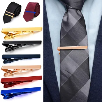 Férfi ékszertű kapocs Rövid nyakkendő klipek férfiaknak Kapocs Üzleti Egyszerű klip Klasszikus divat Hivatalos viselet Több nyakkendő klip