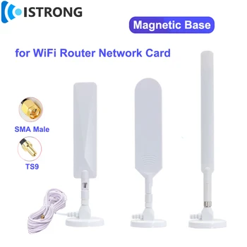 GSM 3G 4G 5G teljes sávú antenna mágneses hosszabbító talppal TS9 SMA CPE PRO WiFi routerhez Hálózati kártya Jelerősítő erősítő