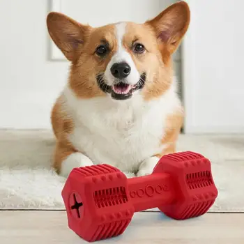 Gumi kutya játék Gumi kutya rágó játék súlyzó alakú fogak játék csemege adagolás Lassú adagoló agresszív rágóknak Unalom enyhítése
