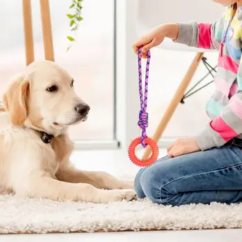 Harapásgátló tréning gyűrűhúzó kutya játék kutya kutya fogak tiszta játék szorongás enyhítése harapásálló edzés rágójáték kisállat kiegészítők