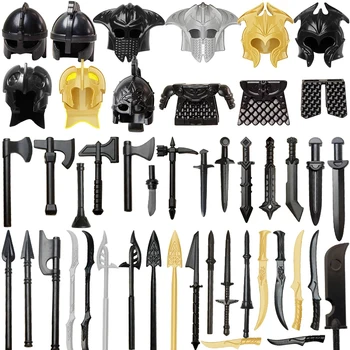 Katonai építőelemek Középkori lovagok Szolidáris figurák Ajándékok Játékok Fegyverek Kiegészítők Felszerelés Sisakmellény Pajzs Páncél