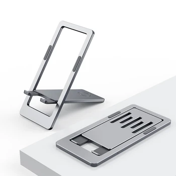  Mobiltelefon állvány összecsukható állítható telefonállvány asztalhoz, táblagépállvány-tartóhoz, hordozható alumínium asztali telefontartóhoz