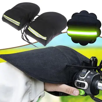 Motorkerékpár kormány Muffs Téli szellős 3D PU bolyhos melegítő robogó Téli motorkerékpár vízálló Esőálló kesztyű kesztyű kesztyű Glov I0Z1
