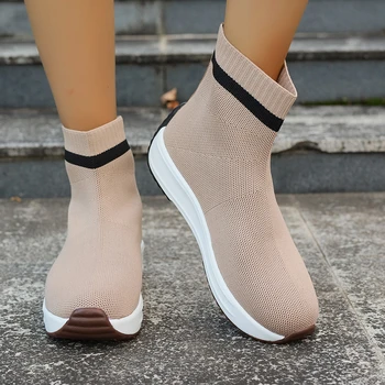 Női cipők 2023 Divat alap fűzős mandzsetta Őszi lélegző alkalmi klasszikusok Tömör kerek orr Egyszínű női csizma