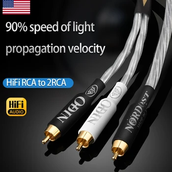 ODIN HIFI RCA Y adapter kábel mélynyomó Y kábel 1x Cinch - 2x Cinch audio kábel 1 RCA - 2 RCA kábel 0,5m,1m,1,5m,2m,3m,5m