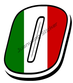 Olaszország zászló Autó matricák Stílus Versenyszám Motocross Auto Bike Vízálló matricák Borító karcolások Matrica dekoráció PVC13x10cm