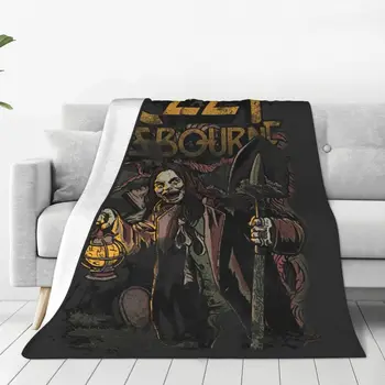 Ozzy Osbourne Prince Of Darkness takaró puha gyapjú tavaszi őszi meleg flanel takarók kanapéhoz utazási ágytakaró