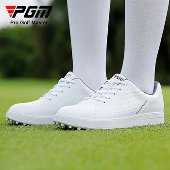 PGM női golfcipők Vízálló csúszásgátló női könnyű könnyű légáteresztő cipők Női gombpántos sportcipők XZ305