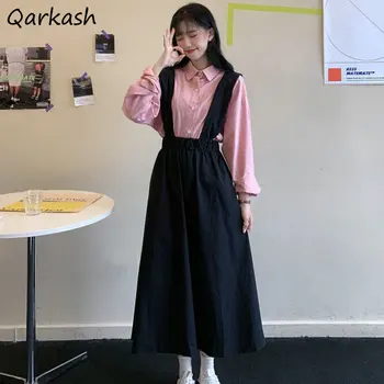Pure Midi szoknyák Nők Magas derék Egyszerűen Preppy Koreai stílusú A-vonal Minimalista All-match Tini Vintage Faldas Largas Fashion Ins