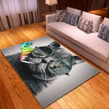 Rajzfilm állat macska kézzel rajzolt szőnyeg puha flanel szalon terület szőnyegek gyerekszoba játszószőnyegek lakberendezés szőnyegek