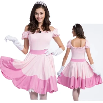 Rózsaszín hercegnő mese szerepjáték jelmez születésnapi zsúr rózsaszín ruha ruha cosplay Halloween karnevál díszes parti ruha