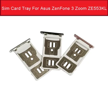  SIM kártya foglalat foglalat tartó Asus ZenFone 3 Zoom ZE553KL SIM kártya tálcaolvasó adapter csere alkatrészek