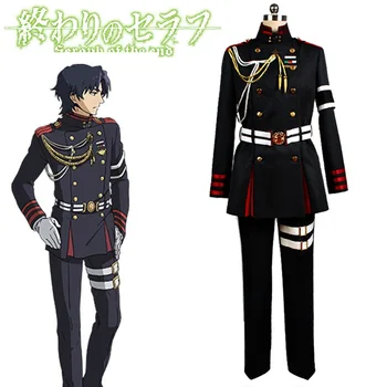 Uniszex anime Cos A vég szeráfja Guren Ichinose katonai cosplay jelmezek Ruha egyenruha