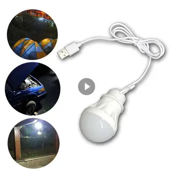 USB LED izzó Hordozható LED lámpa 5V Könyv lámpák Kültéri kempingvilágítás Beltéri olvasólámpa Energiatakarékos vészlámpa