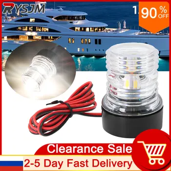Vízálló LED-es hajónavigációs lámpa jacht tengeri horgonyfényhez 12V 24V vitorlás lámpa Körkörös szinguláris figyelmeztető lámpa