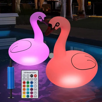 Úszó medencelámpák Hattyú RGB szabályozható Solar Swan Pool lámpák vízálló felfújható lámpák medence udvari esküvői dekorációhoz