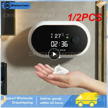 1 / 2DB Automatikus falra akasztható habzó szappanadagoló Érintés nélküli érzékelő töltés Intelligens habosító gép Folyadékadagoló kéz