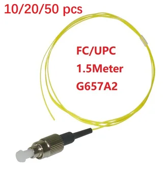 10/20/50DB 1.5M FC/UPC Fiber optikai kábel Pigtail Sx Core 9/125 Single Mode G657A2 0.9mm LSZH Sárga