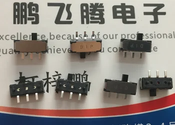 10 db / tétel Tajvan Yuanda LSSM12-P-V-T / R asztali patch kapcsoló 3 láb 2 fokozatú csúszó oldalsó kapcsoló