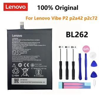 100% eredeti 5000mAh BL262 akkumulátor Lenovo Vibe P2 P2C72 P2A42 mobiltelefon csere akkumulátorokhoz Bateria