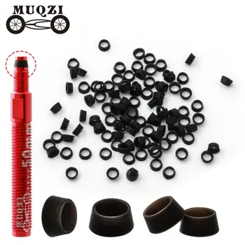 100db / zsák MUQZI kerékpár gumiabroncs gyűrű Kiváló minőségű fekete levegő fúvóka légfúvóka tömítés Kerékpár kiegészítők