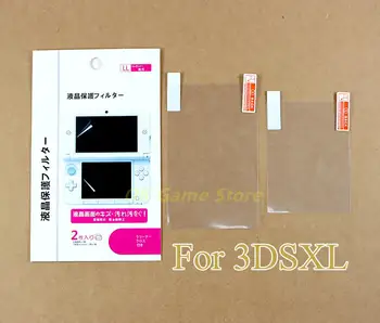 15készlet/tétel 3DS XL LL védőfóliához HD átlátszó felső alsó érintés 3DSXL-hez 3DSLL LCD film képernyő védőfólia csomaggal