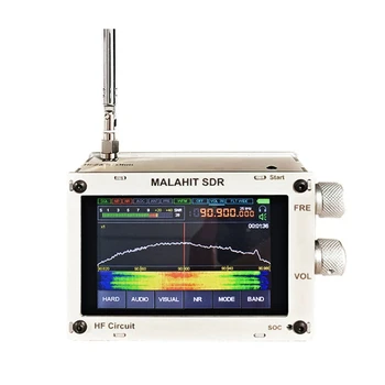 1Set érintőképernyő malachit SDR Pro rádió repülési sáv DSP SDR vevő 50Khz-2GHZ teljes sáv 3,5 hüvelyk antennával (fehér)