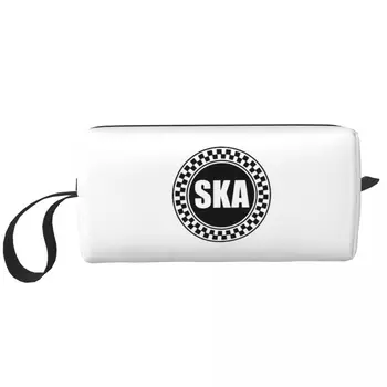 2 Hang zene SKA-rock SKA logó sminktáska tasak Két tónus 2Tone SKA Ellenőrizze a kozmetikai táska utazási piperetáskát Szervező tárolás