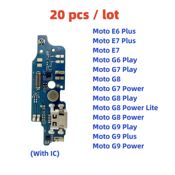 20 db / tétel USB töltő dokkoló csatlakozó kártya töltőport Flex kábel Motorola Moto G6 G7 G8 G9 Play Power Lite E7 Plus számára