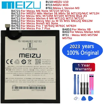 2023 Eredeti akkumulátor Meizu M6s M721 S6 MS6 M712 M5c M710 M793Q kék A5 M3S Pro 7 Plus X8 M3E MX5 M6T M575M telefon akkumulátor